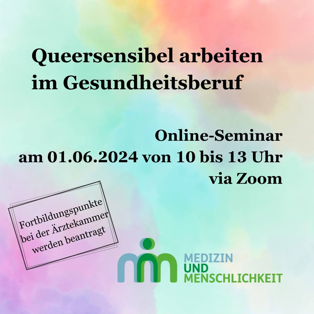Online-Seminar „Queersensibel arbeiten im Gesundheitsberuf“